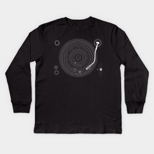 Solar System Turntable Design Kids Long Sleeve T-Shirt